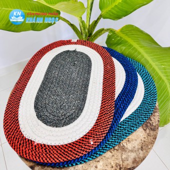 Thảm đan oval ( 40x60)cm
